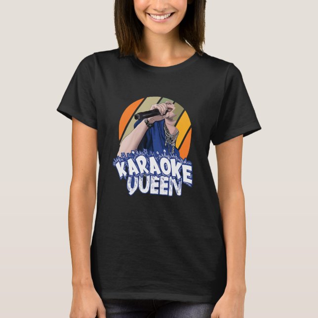 Karaoke Queen  Singing  Matching T-Shirt (Front)