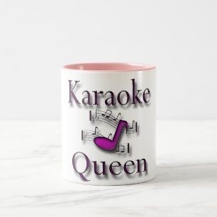 Karaoke Queen Two-Tone Coffee Mug