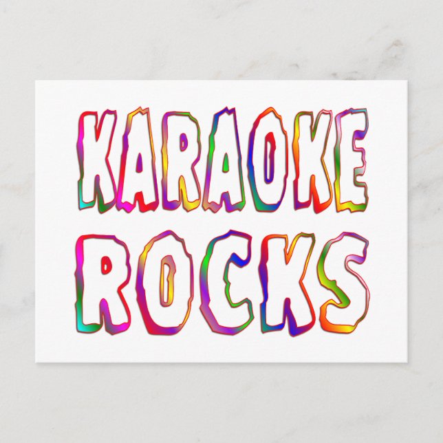 Karaoke Rocks Postcard (Front)