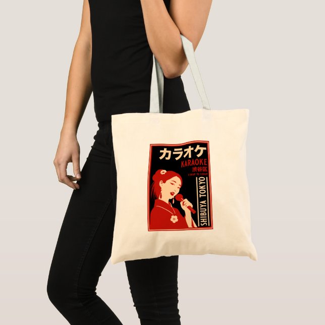 Karaoke Shibuya Tokyo Tote Bag (Front (Product))