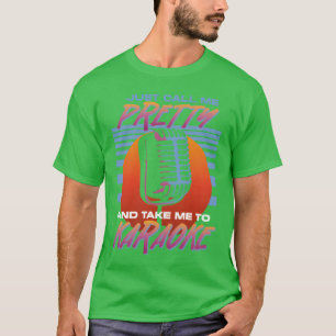 Karaoke Singer 80s Retro Just Call family T-Shirt