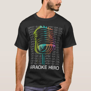 Karaoke Singer 80s Retro Support vintage T-Shirt