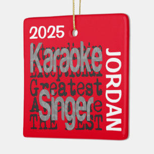 Karaoke Singer Extraordinaire CUSTOM Ceramic Ornament