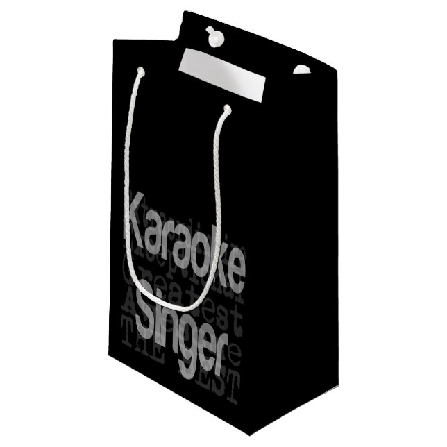Karaoke Singer Extraordinaire Small Gift Bag (Front Angled)