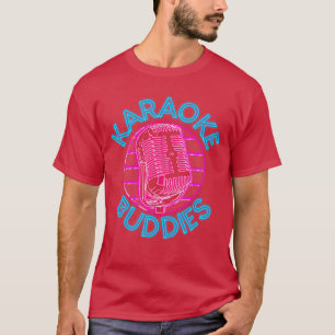 Karaoke Singer Friends Besties 80s retro T-Shirt