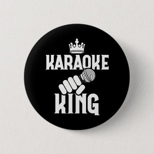 Karaoke Singer Music Singing Funny Karaoke King 6 Cm Round Badge
