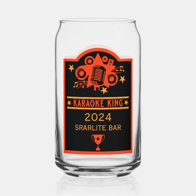 Karaoke Winner Can Glass (Front)