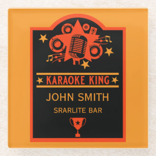 Karaoke Winner Glass Coaster