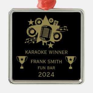 Karaoke Winner Metal Tree Decoration