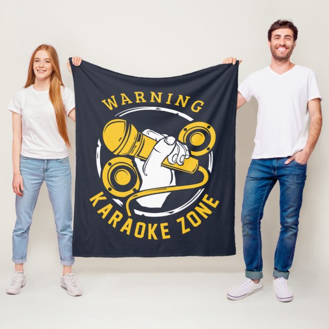 Karaoke Zone Singer Musician Fleece Blanket (In Situ)