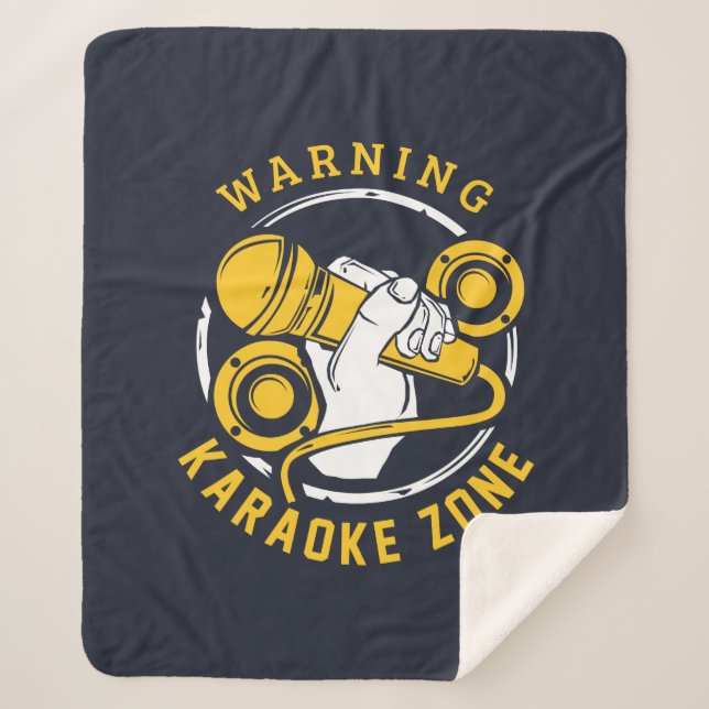 Karaoke Zone Singer Musician Sherpa Blanket (Front)