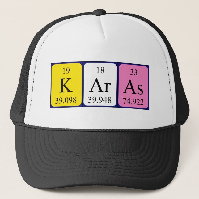 Karas periodic table name hat (Front)