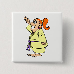 Karate 15 Cm Square Badge