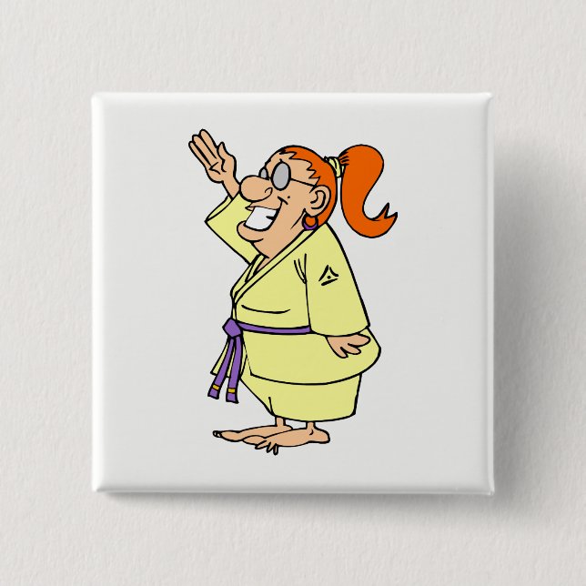 Karate 15 Cm Square Badge (Front)