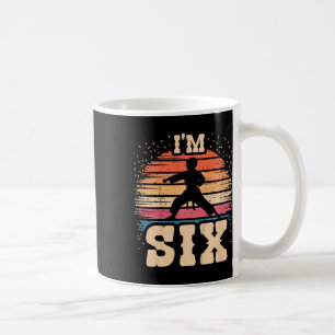 Karate 6 Year Old Birthday Boy Girl 6th Karate Bir Coffee Mug