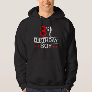 Karate 8th Birthday Boy Taekwondo 8 Years Old Kid Hoodie
