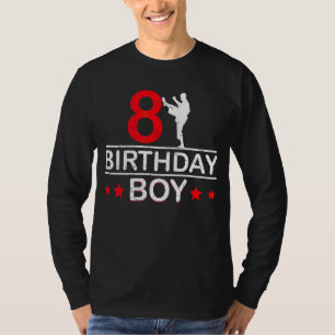 Karate 8th Birthday Boy Taekwondo 8 Years Old Kid T-Shirt