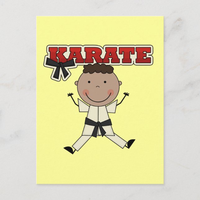 KARATE - African American Boy Tshirts and Gifts Postcard (Front)
