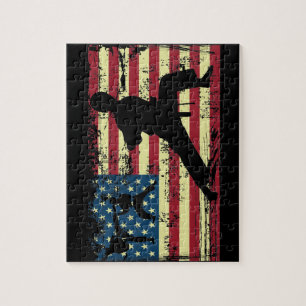 Karate American Flag Martial Arts Jigsaw Puzzle