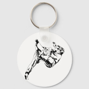Karate and a judo. Technics of throws Key Ring