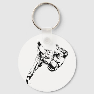 Karate and a judo. Technics of throws Key Ring