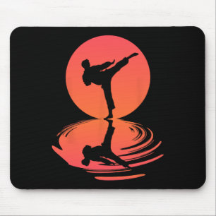Karate And Kung Fu Silhouette Shotokan Gift Martia Mouse Mat