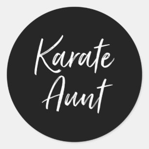 Karate Aunt Martial Arts Auntie Gifts From Niece T Classic Round Sticker