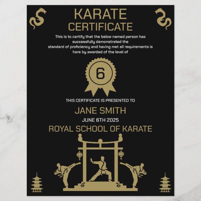 Karate Award (Front)