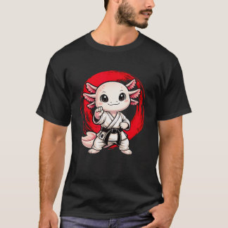 Karate Axolotl Funny Kawaii Martial Arts Japanese T-Shirt