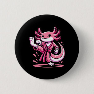 Karate Axolotl Martial Arts Taekwondo Kickboxing F 6 Cm Round Badge