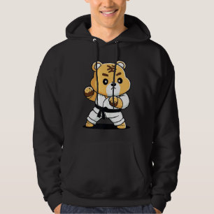 Karate Bear in Keikogi Japanese Karateka Bear Tan Hoodie