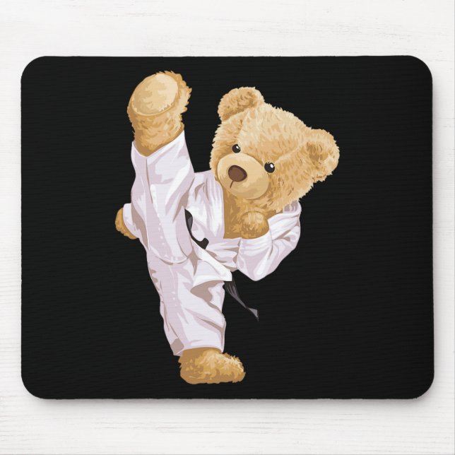 Karate Bear  Mouse Mat (Front)