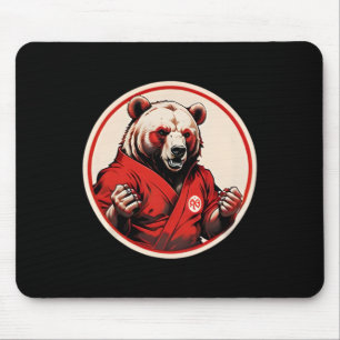 Karate Bear Plush - Martial Arts Inspired Red Home Mouse Mat