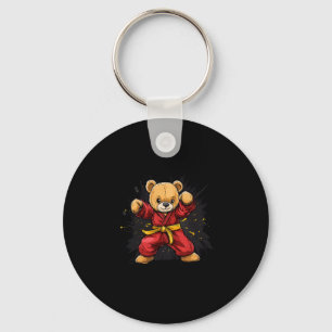 Karate Bear With Power And Precision For Kids Key Ring