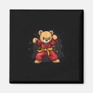 Karate Bear With Power And Precision For Kids  Magnet