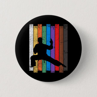 Karate Bel Karate Silhouette Martial Arts 6 Cm Round Badge