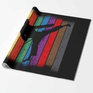Karate Belt Colors Silhouette Wrapping Paper