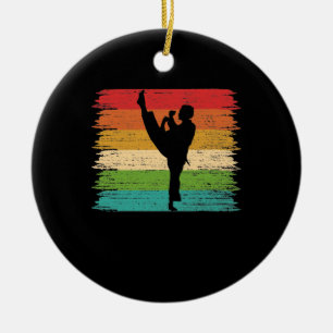 Karate Belt Colours Silhouette Ceramic Tree Decoration