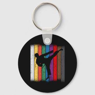 Karate Belt Colours Silhouette Key Ring