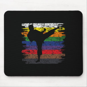Karate Belt Colours Silhouette Martial Arts Men Bo Mouse Mat