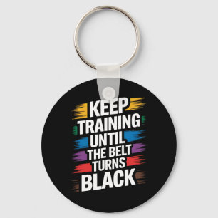 Karate Belt Taekwondo Training Martial Art Promoti Key Ring