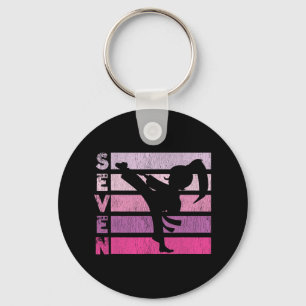 Karate Birthday 7 Year Year Taekwondo Girl 7th Bir Key Ring