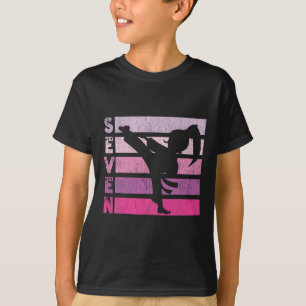 Karate Birthday 7 Year Year Taekwondo Girl 7th Bir T-Shirt