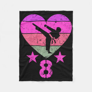 Karate Birthday 8 Year Old Boy Girl 8th Birthday K Fleece Blanket