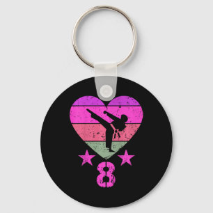 Karate Birthday 8 Year Old Boy Girl 8th Birthday K Key Ring