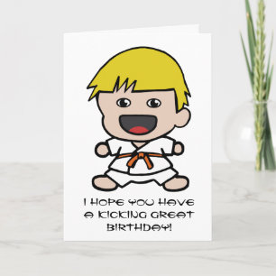Karate Birthday Card for Boys