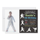Karate Birthday Invitation