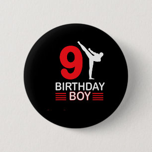 Karate Birthday Tee Boy Gift Kids Taekwondo 1 6 Cm Round Badge