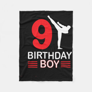 Karate Birthday Tee Boy Gift Kids Taekwondo 1 Fleece Blanket
