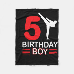 Karate Birthday Tee Boy Gift Kids Taekwondo 2 Fleece Blanket